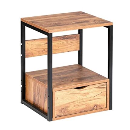 LUKEO Nightstand Coffee Table Storage Organizer Nightstand Nightstand Small Space Bedroom