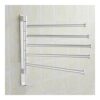 HIGOH Towel Rack Towel Bar Towel Holder with Hooks, Wall Mounted Bathroom Towel Rack Hanging Holder, Aluminum Multipurpose 5 Layer Towel Bar Deco