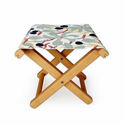 DENY Designs Folding Stool, Marta Barragan Camarasa Spring Garden Tropical