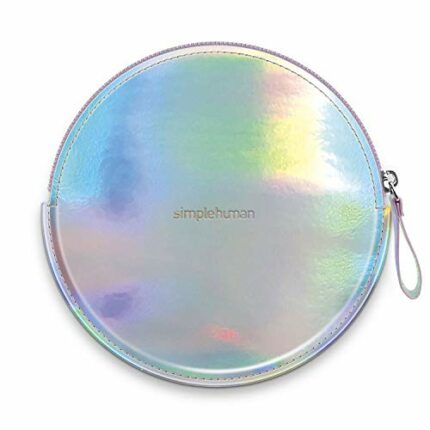 simplehuman ST9006 Sensor Mirror Compact Zip Case, Iridescent Vegan Leather