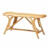 Baxton Studio Bench, Rattan, Natural Brown, One Size