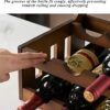 Wine Rack with Glass Holder, Countertop Wine Rack, Wooden Wine Holder Wall-mounted, Perfect for Home Decor & Kitchen Storage Rack (Hold 6 Bottles