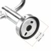 uxcell Stainless Steel Towel Ring, 2Pcs Wall Mounted Round Hanging Holder with Screws for Bathroom Kitchen Accessories, 6.5 x 1.96 x 3.62 Inch, S