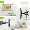 TV Wall Bracket Mount Swivel for 37-82 Inch TVs WHYFONE Long Reach TV Wall Bracket with 635mm Dual Arm, Extend Tilt Sliding Full Motion TV Wall M