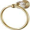RAKUTE European Round Towel Ring Holder,Towel Rail,Made Stainless Steel Polished Gold Finished Zinc Alloy Concealed Screws Wall Mounted for Bathr