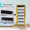 24Large Mesh Pockets Over The Door Shoe Organizer Hanging Shelf Shoe Rack Storage Stand Organiser Holder Baby Closet Storage Hook with 6 Shoes St