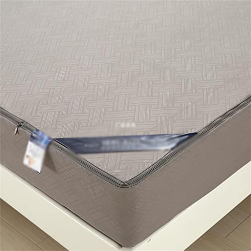 LIUZH Bed Hat Single-piece Bed Cover Latex Mattress Protection Bed Cover Zipper Bed Hat Pillowcase Three-piece Set (Color : D, Size : 150 * 200CM