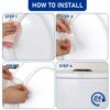 Toilet Seat Buffer, Pack of 20 Toilet Seat Bumpers, Toilet Seat Buffers Universal Replacement Bumpers, Toilet Seat Replacement Parts Buffers, Red