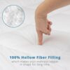 ACRALI HOME Mattress Topper Double Bed 4 Inch Thick - Quilted Double Mattress Topper Made with Fluffy Hypoallergenic Microfibre with Strong Corne