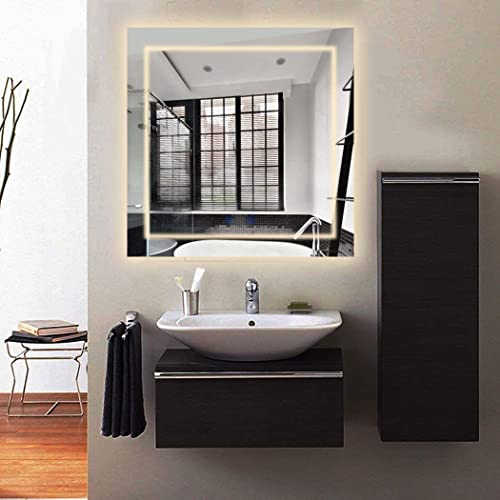 Illuminated LED Bathroom Mirror, Lighted Mirror with Light Touch Sensor and Demister Pad Bathroom mirror
