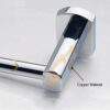 Towel Rack Bathroom Chrome Plated Copper Single Towel Bar Wall Mounted Minimalist Style Towel Holder for Shower Room Kitchen Hotel
