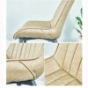dining chair Kitchen Dining Room Furniture Chairs Dining Chairs Water Proof Leather Side Chair With Black Metal Legs Living Room Bedroom Kitchen
