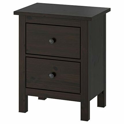 Ikea HEMNES chest of 2 drawers, 54x66 cm, black-brown