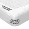 TEXARTIST King Mattress Pad Cover Cooling Mattress Topper 400 TC Cotton Pillow Top Mattress Cover Quilted Fitted Mattress Protector with 8-21 Inc