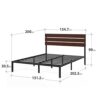 ZINUS Figari 31 cm Sustainable Bamboo and Metal Platform Bed Frame with Slatted Headboard | Steel Slat Support | Easy Assembly | King | Beautiful