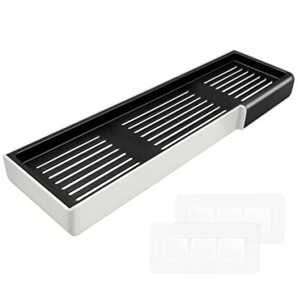 Wall-Mounted Storage Rack - Multipurpose Organizer with Removable Double Layers - Floating Shelves - Shower Caddies - Traceless Adhesive - Easy t