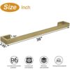 TocTen Bath Towel Rack - Square Base Thicken SUS304 Stainless Steel Towel Bar for Bathroom, Bathroom Bar Accessories Towel Rod Heavy Duty Wall Mo