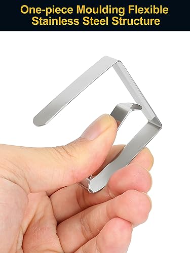 Bohoray 16 Pieces Table Cloth Clips for Outside Table,Tablecloth Clips,Table Clips for Table Cloth Outdoor,Stainless Steel Table Cover Clips Adju