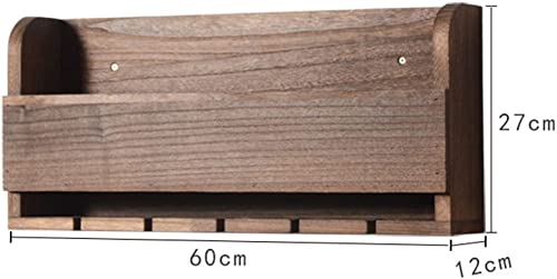 Wall Mounted Wine Rack Cabinet Wood , Rustic Wine Storage Rack Floating Wine Shelf Organizer Hanging Stemware Racks for Bars,Restaurants,Kitchens