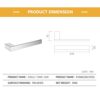 HIGOH Towel Racks,Towel Holder Towel Rail for Bathroom, Bathroom Towel Bar Towel Holder, Stainless Steel Hand Towel Holder, Wall Mounted Towel Ha
