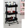 THYKL Kitchen bathroom multi-layer storage shelf three shelves beauty trolley with wheels trolley