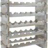 Sorbus® Wood Wine Stackable Rack 6 Tier — Rustic Style Wine Racks for Bottles — Perfect for Bar, Wine Cellar, Basement, Cabinet, Pantry, etc. (6-