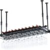 EMISOO Wine Rack Wall Mounted - Glass Carriers for Pubs Wine Glass Holders Hanging Under Shelf Glassware Rack Holder Ceiling Wine Rack Retro Deco