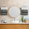 Towel Rack Wall Mounted, Set of 2 Towel Storage for Bathroom, Metal Bath Towels Holder, Hanging Washcloth Hand Towel Storage Organizer (Chrome)
