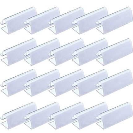 Boao 50pcs Table Skirting Clips Model EC Table Cloth Clip for 3/4 Inch Table - 1 Inch with Hook and Loop for Indoor and Outdoor Events