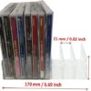 AUXPhome Clear Acrylic DVD/CD Storage Box CD Holder - CD Tray Holds up to 14 CD Cases for Media Shelf Storage and Organization for Countertop/Kit