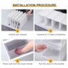 Calogy Stackable Shoes Storage Boxes, Shoe Box Organiser, Clear Plastic Stacking Rack, Cabinet Containers, Easy Assemble, Sturdy, Fits for All Ki