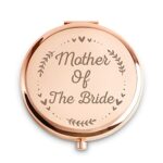 COYOAL Mother of The Bride, Personalized Engraved Compact Mirror - Gift for Mom,Wedding, Engagement Party from Son Daughter Friend- Travel Makeup