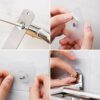 Towel Rails Wall Mounted Adjustable Towel Bars Stainless Steel Self Adhesive Towel Rack With Hooks 43-78CM Towel Shelves for Kitchen Bathroom (3