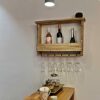 Solid Wood Wine Cabinet Wine Rack, Wine Goblet Holder, Wall Rack, Decorative Rack, Modern Minimalist Wall-mounted Wine Shelf
