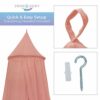 Zeke and Zoey Soft Hanging Bed Canopy (Pink)