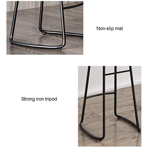 SDFGH Bar Stool Nordic Minimalist Home Solid Wood High Stool Bar Stool Bar Chair Leisure Back Chair Stool