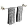 HIGOH Towel Racks, Towel Rail for Bathroom,Crystalen Single Rod Hand Towel Holder,Bathroom Transparent Light Wind Towel Rod,Bathroom Shelf Free o