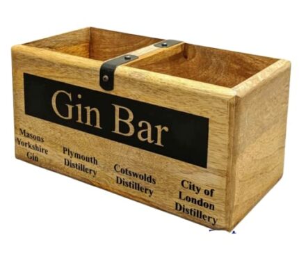 ACL Vintage Wooden Crate – Gin Bar Style Crate Ideal For Home Bar/Decoration – Bottle Organiser – Rustic Wooden Crate For Bottle Storage – Eco-Fr
