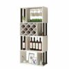 PIBM Stylish Simplicity Wine Rack Wine Glass Rack/Wine Cabinet Wine Rack/Floor Living Room Display Cabinet/Home Partition Cabinet/Creative Decora
