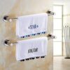 XHALERY 80cm Bathroom Shelf Towel Rack Holder Stainless Steel Single Towel Rail Bar Wall Mounted Hanger Hook Accessory For Kitchen Lavatory