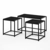 Furinno Camnus Modern Living Room Table Set with One Coffee Table and Two Side Tables, French Oak Grey