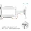 ONKRON TV Wall Mount for 17" to 43-inch LCD LED Flat Screens Bracket up to 35 kg Full Motion Arm VESA up to 200 x 200 mm NP28 White