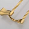 -Shelf,Towel Rack Towel Rail, Bathroom Accessories Oval Double-Bar Towel Rail, Bathroom Hardware Accessories,Surface Towel Rack Copper Gold