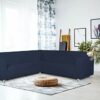Italian Bed Linen Dahlia Corner Sofa Cover, 92% polyester + 8% elastometer, Brown