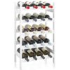 SMIBUY Bamboo Wine Rack, 20 Bottles Display Holder, 5-Tier Free Standing Storage Shelves for Kitchen, Pantry, Cellar, Bar (Natural)