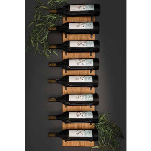 Wine Rack Wall Mounted | Wine Storage Racks for 8 Bottles | Wooden Wine Rack for Wall Wine Rack Display | Wall Mount Wine Rack | Wall-Mounted Win