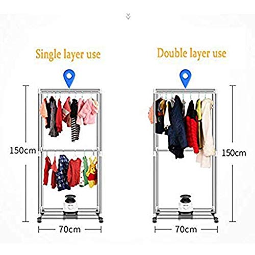 JYDQM Small High power 1000W Dryer Household Silent Folding Dryer Energy saving Indoor Wet Laundry Warm Air Drying Wardrobe