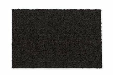 Carpido Non-Slip Coconut Mats - Antibacterial Door Mat - for Covered Outdoor Use - Sustainable Natural Fibre - 100% Coconut - 50 x 80 cm - Black