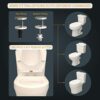 Quick-Release Soft Close Standard Size Oval Toilet Seat Durable Slow Close Loo Seat Comes with Dual Fitting (Top & Bottom) White
