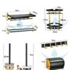 TBIIEXFL Bathroom Hardware Set Black Hook Towel Bars Shelf Towel Hanger Aluminum Bathroom Accessories Towel Rack Towel Toilet Brush